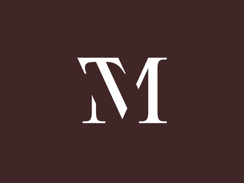 MT or TM logo with classic modern style for personal brand, wedding monogram, etc.