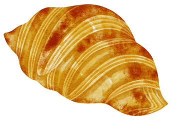 croissant watercolor illustration