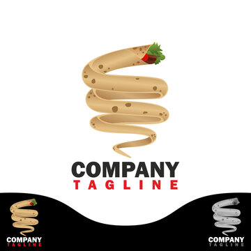 Doner kebab and shawarma vector logo design. Vector logo for Turkish and Arabic restaurants.