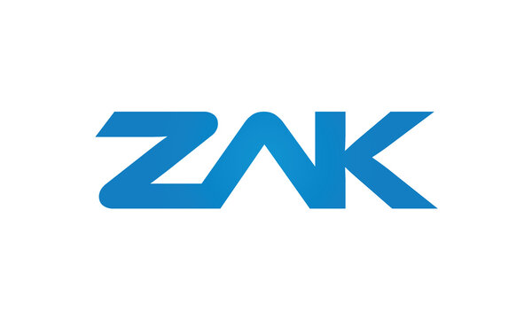 initial letters ZAK linked creative modern monogram lettermark logo design, connected letters typography logo icon vector illustration
