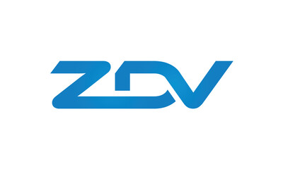 initial letters ZDV linked creative modern monogram lettermark logo design, connected letters typography logo icon vector illustration
