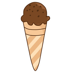 Chocolate ice cream cone
