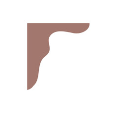 hand drawn freeform corner object minimalist style design