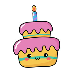 kawaii Cake icon.