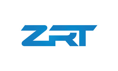 initial letters ZRT linked creative modern monogram lettermark logo design, connected letters typography logo icon vector illustration