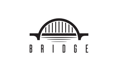 bridge logo vector icon illustration line