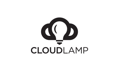 cloud with lights logo vector design