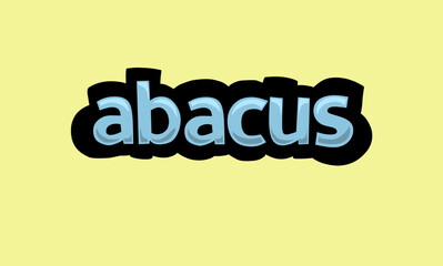 ABACUS writing vector design on a yellow background