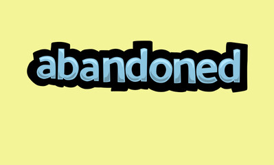 ABANDONED writing vector design on a yellow background