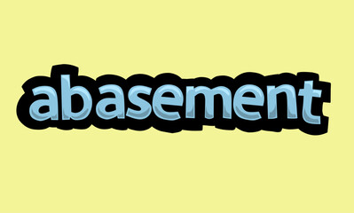 ABASEMENT writing vector design on a yellow background