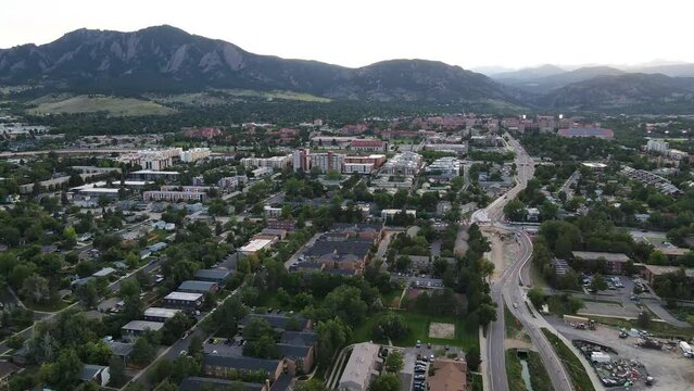 Boulder colorado aeiral view