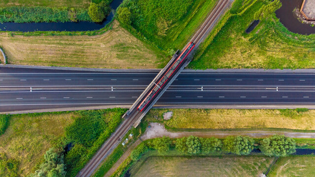 Train overpass highway