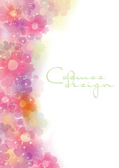 優しい花　花の背景イラスト
