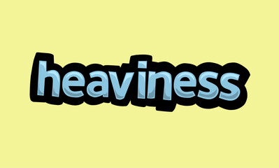 HEAVINESS writing vector design on a yellow background