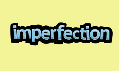 IMPERFECTION writing vector design on a yellow background very cool and simple
