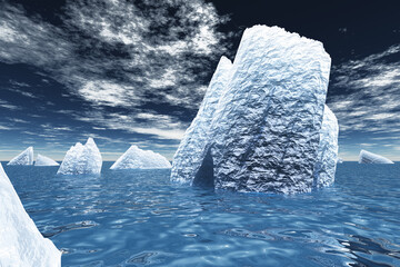 Ice Bergs in ocean