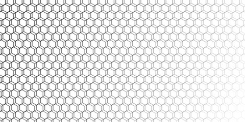 Abstract minimalistic black and white pattern hexagon. Seamless pattern of the hexagonal netting