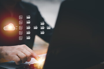 Document Management System (DMS) Online Document Database And automated processes to store files, knowledge and documents in the organization efficiently with ERP enterprise business technology,