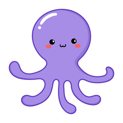 Cartoon octopus icon.
