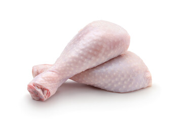 Chicken legs isolated on white.
