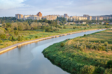 Fototapeta premium Panoramic view of the Mariupol city