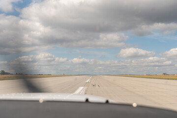 Runway at the airport in Dresden in Germany