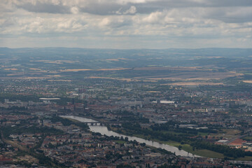Dresden in Germany seen from above
