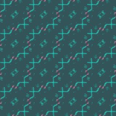 Abstract blue,green. pattern. Abstract floral seamless ornament.Design for decorating,background, wallpaper, illustration, fabric, clothing, batik, carpet, embroidery.