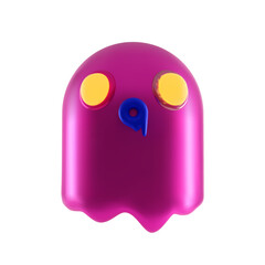 Fototapeta premium 3d ghost in a trendy style for Halloween
