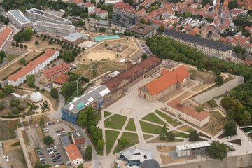 City of Erfurt in Germany seen from above