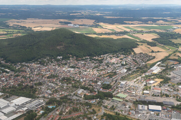 Fototapeta premium City of Neustadt bei Coburg in Germany seen from above