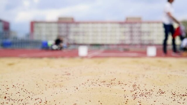 Athlete, long jump at athletics competitions