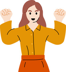 Obraz premium business women in illustration design. collection of standing women in office outfits. Flat design cartoon isolated on white. 