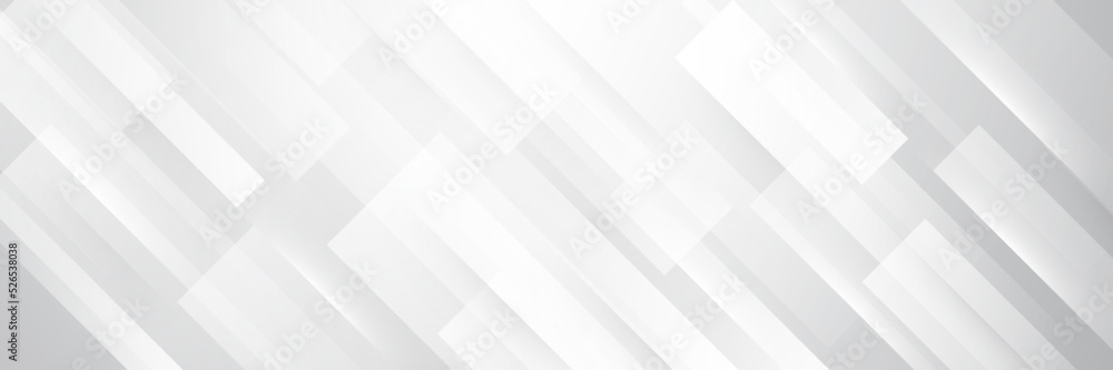 Poster abstract modern white and grey gradient geometric pattern background.