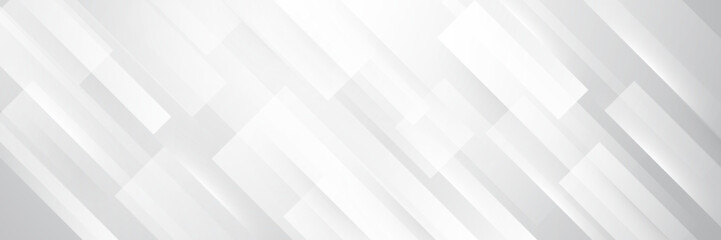 Abstract modern white and grey gradient geometric pattern background.