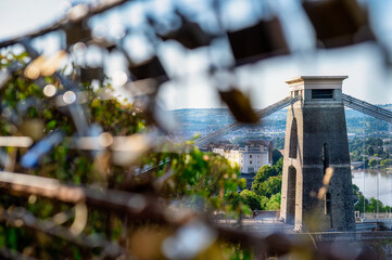 Love locks With the Clifton Suspension Bridge In the Distance