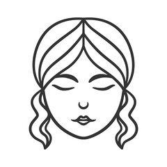 Beauty Woman Logo design line art