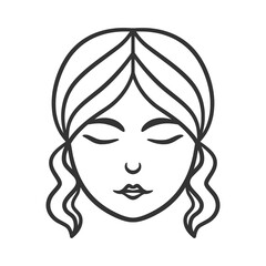 Beauty Woman Logo design line art