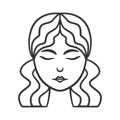Beauty Woman Logo design line art