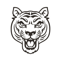 tiger head vector illustration graphic mascot