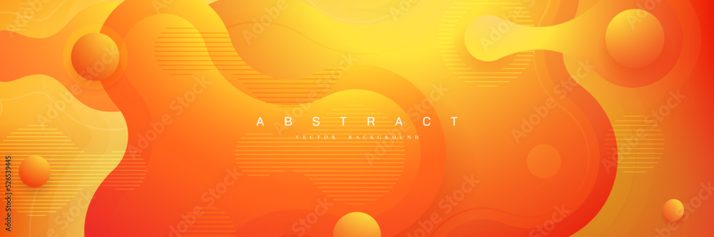 Sticker abstract orange gradient vector background.
