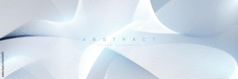 Aufkleber simple abstract white and gray vector background. abstract white background with wavy lines.