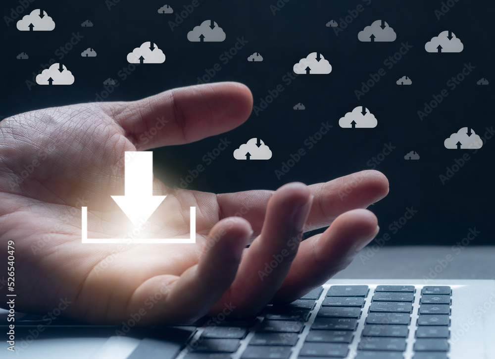 Poster computing is system for sharing download and people's information big data.cloud downloading online 