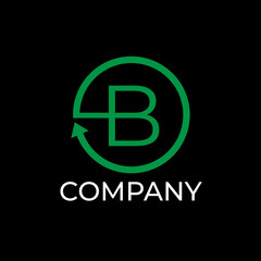 Obraz premium letter B and circle monogram logo