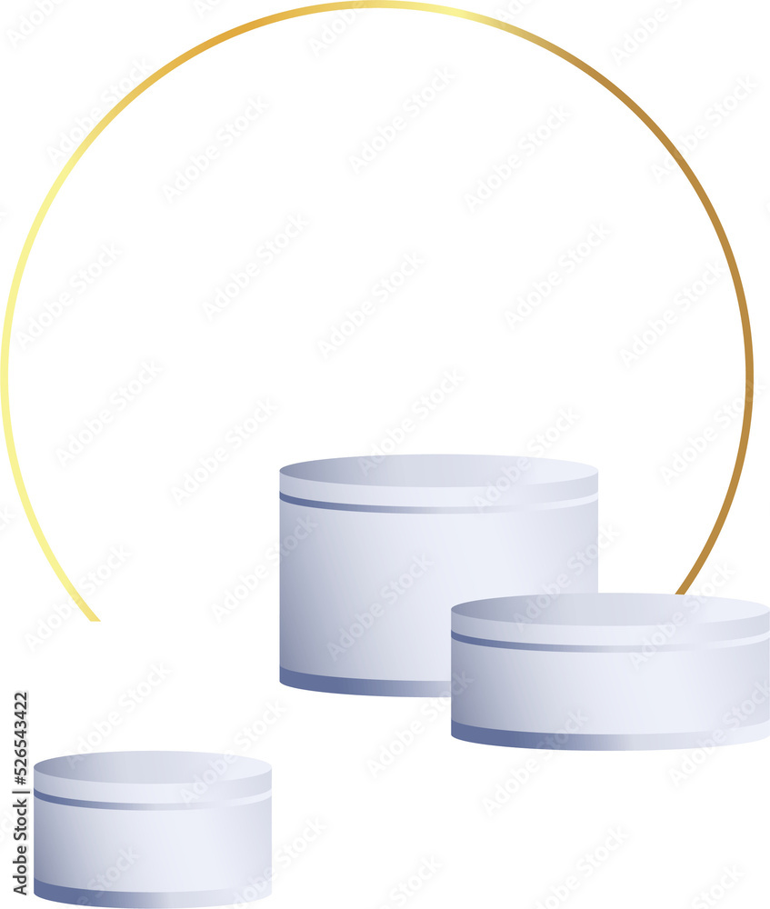 Poster product podium in pastel colors with a minimalist style. trendy element with an empty podium to display cosmetic products. feminine 3D objects in a clean and simple design