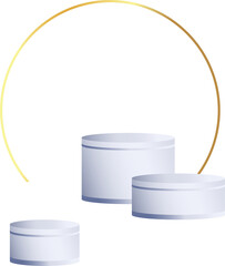 product podium in pastel colors with a minimalist style. trendy element with an empty podium to display cosmetic products. feminine 3D objects in a clean and simple design