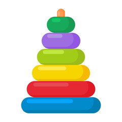 Toy pyramid icon.