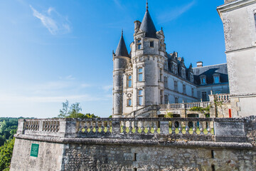 Châteavieux castle on a blue sky