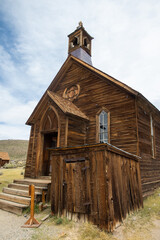 The famous Bodie Ghost Town Looking at the Church