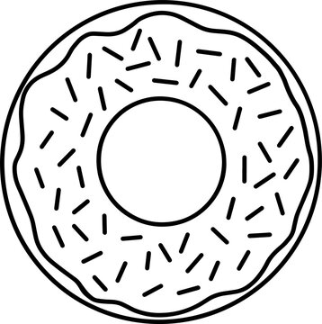 recommend clip art: donut dessert outline drawing